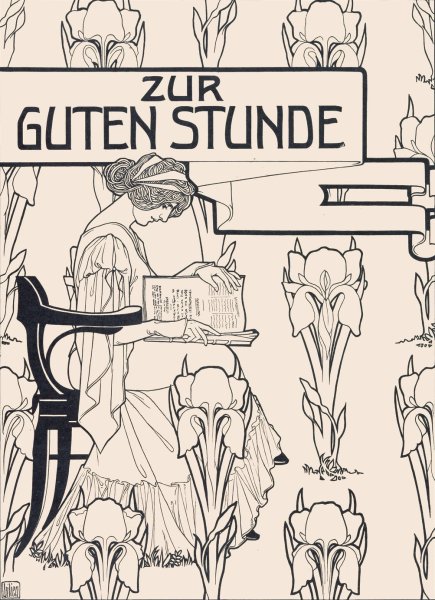 Ontwerp voor de omslag van het tijdschrift Zur guten Stunde  by Ephraim Moshe Lilien - Hand-Painted Oil Painting Reproduction