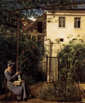 Viennese Domestic Garden by Erasmus Engert - Oil Painting Reproduction