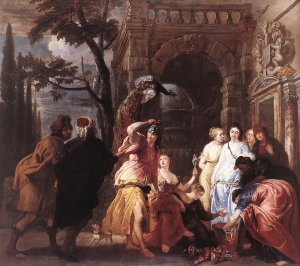 Achilles among the Daughters of Lycomedes by Erasmus Quellinus II Oil Painting
