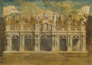 A Design For A Classical Loggia To Celebrate The Treaty Of Munster In Antwerp July 1648 by Erasmus Quellinus The Younger Oil Painting