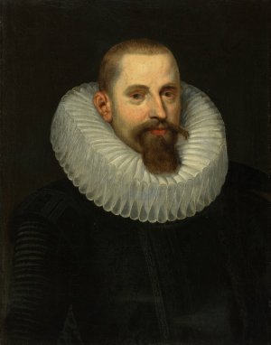Portret van Jan II Moretus by Erasmus Quellinus The Younger Oil Painting