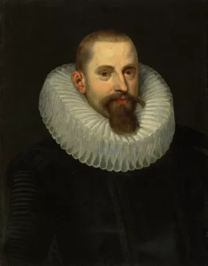 Portret van Jan II Moretus by Erasmus Quellinus The Younger Oil Painting