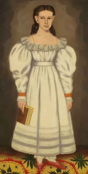Girl of the Bangs-Phelps Family by Erastus Salisbury Field Oil Painting