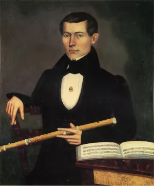 Portrait of Austin Marsh Oil painting by Erastus Salisbury Field