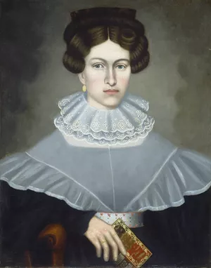 Woman Holding a Book by Erastus Salisbury Field Oil Painting