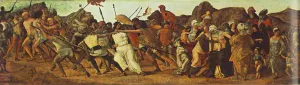 Predella of Stories of Christ: 3. Road to Calvary by Ercole De' Roberti - Oil Painting Reproduction