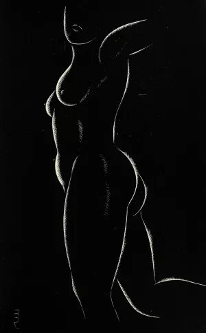 Twenty-five nudes 16 by Eric Gill Oil Painting