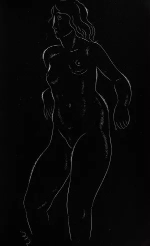 Twenty-five nudes 18 by Eric Gill Oil Painting