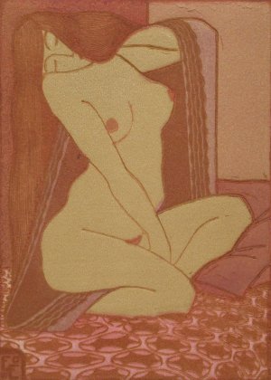 Female Nude by Eric O. W. Ehrstrom Oil Painting
