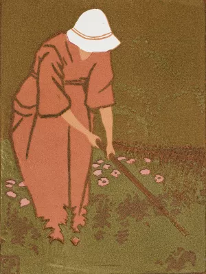 In the Garden by Eric O. W. Ehrstrom Oil Painting