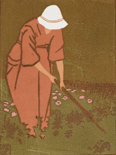 In the Garden  by Eric O. W. Ehrstrom - Hand-Painted Oil Painting Reproduction