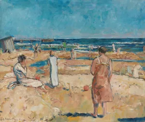 Strand bei Heringsdorf nach Hochwasser by Erich Buttner Oil Painting