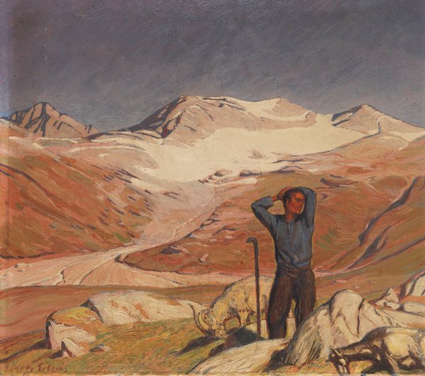 Alpenfruhling  by Erich Erler - Hand-Painted Oil Painting Reproduction