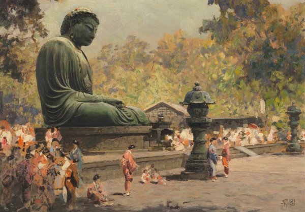 Main Product Photo of The great Buddha  Painting by Erich Kips