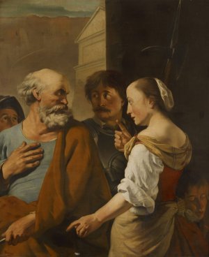 The Denial by Peter by Erick Van Den Weerelt Oil Painting