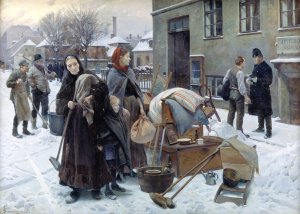 Evicted Tenants by Erik Henningsen Oil Painting