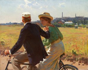 Morgenturen by Erik Henningsen Oil Painting