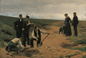 Summum jus, summa injuria. The murder of a child by Erik Henningsen Oil Painting