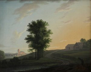 Evening Landscape near Gentofte, North of Copenhagen by Erik Pauelsen Oil Painting