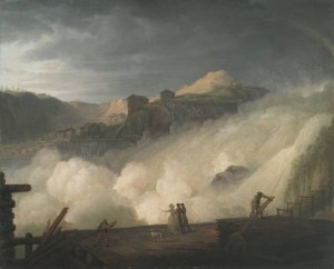 The Sarpfossen in Norway by Erik Pauelsen Oil Painting