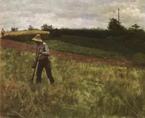 Man with a Scythe by Erik Theodor Werenskiold Oil Painting