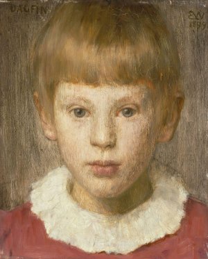 Dagfin, the Artist's Son by Erik Werenskiold Oil Painting