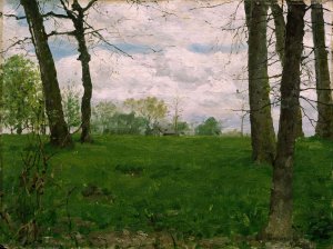 Green Fields by Erik Werenskiold Oil Painting