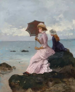 Sur La Falaise by Ernest-Ange Duez Oil Painting