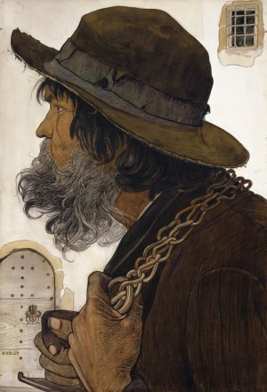 Der Grobschmied by Ernest Bieler Oil Painting