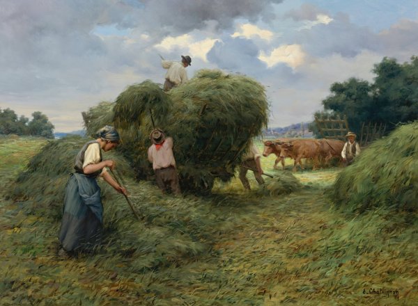 Main Product Photo of The reapers Painting by Ernest Chateignon