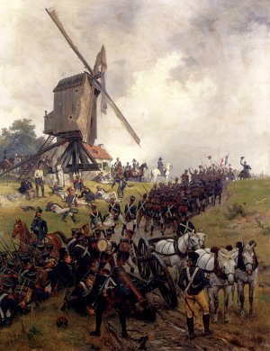 The Battle of Waterloo by Ernest Crofts Oil Painting