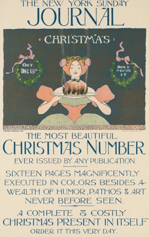 The New York Sunday Journal, Christmas Number by Ernest Haskell Oil Painting