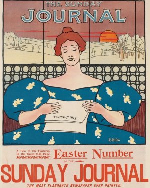 The Sunday Journal, Easter Number by Ernest Haskell Oil Painting