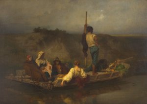 The Mal'aria by Ernest Hebert Oil Painting