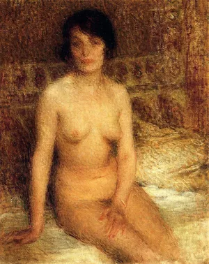 A Seated Nude painting by Ernest Joseph Laurent