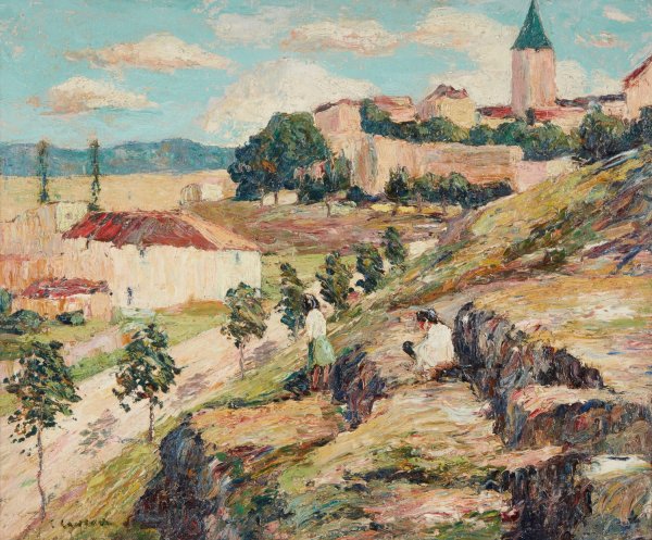 A Bright Day, Spain  by Ernest Lawson - Hand-Painted Oil Painting Reproduction