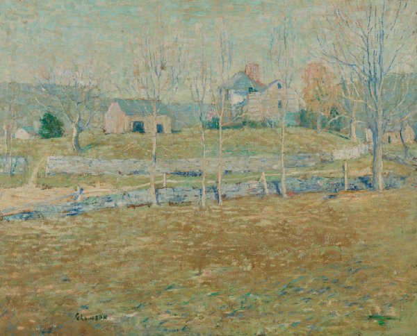 An Abandoned Farm  by Ernest Lawson - Hand-Painted Oil Painting Reproduction