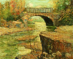 Aqueduct at Little Falls, New Jersey Oil painting by Ernest Lawson