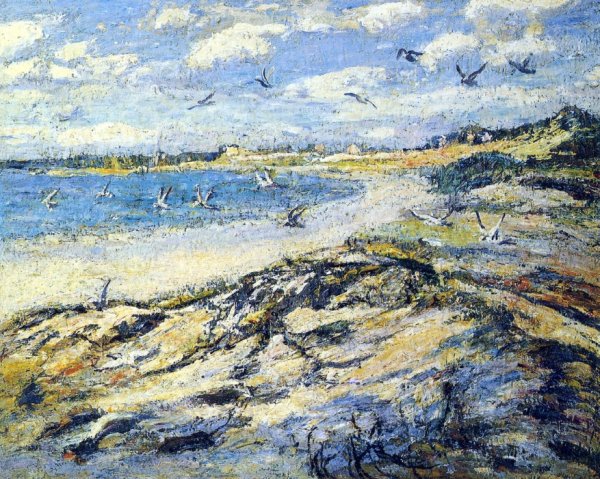 Main Product Photo of Cape Code Beach Painting by Ernest Lawson