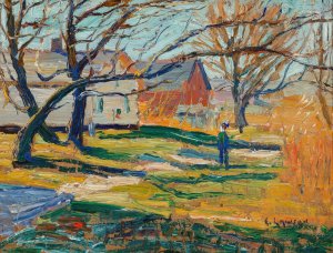 Country Farmhouse by Ernest Lawson Oil Painting