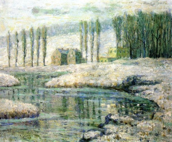 Main Product Photo of Creek in Winter Painting by Ernest Lawson