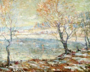 Inwood on Hudson, In the Snow by Ernest Lawson Oil Painting