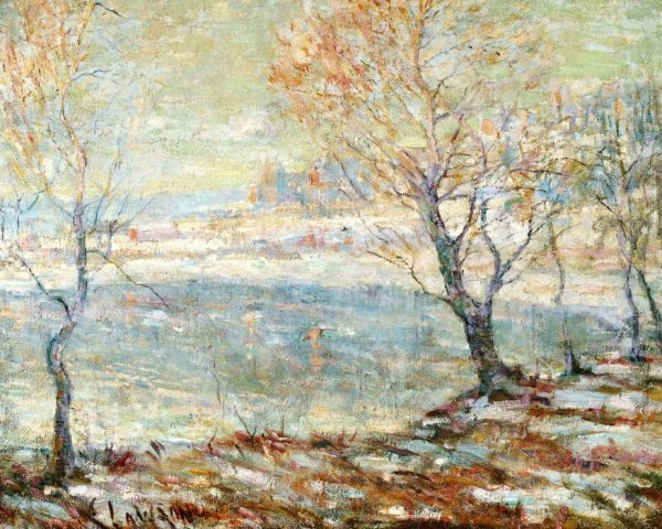 Main Product Photo of Inwood on Hudson, In the Snow Painting by Ernest Lawson