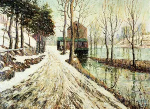 Melting Snow by Ernest Lawson - Oil Painting Reproduction