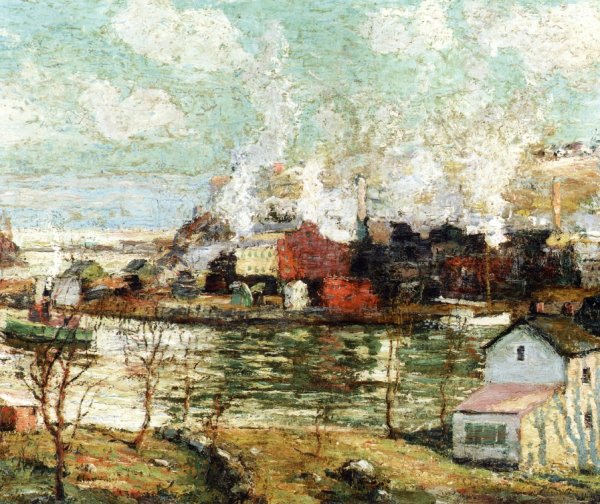 Spuyten Duyvil Creek by Ernest Lawson - Hand-Painted Oil Painting Reproduction