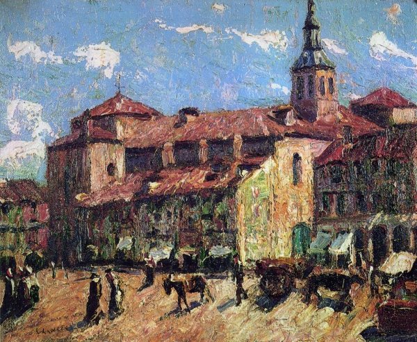 Sunny Day - Segovia by Ernest Lawson - Hand-Painted Oil Painting Reproduction
