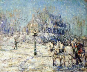 The Dyckman House by Ernest Lawson - Oil Painting Reproduction