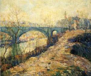 Washington Bridge by Ernest Lawson - Oil Painting Reproduction