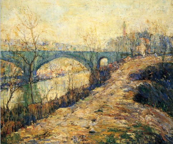 Washington Bridge by Ernest Lawson - Hand-Painted Oil Painting Reproduction