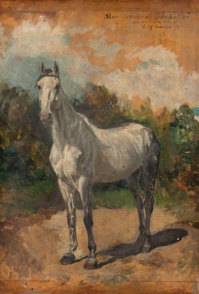 Main Product Photo of Bachelier, Cheval de l'artiste  Painting by Ernest Meissonier